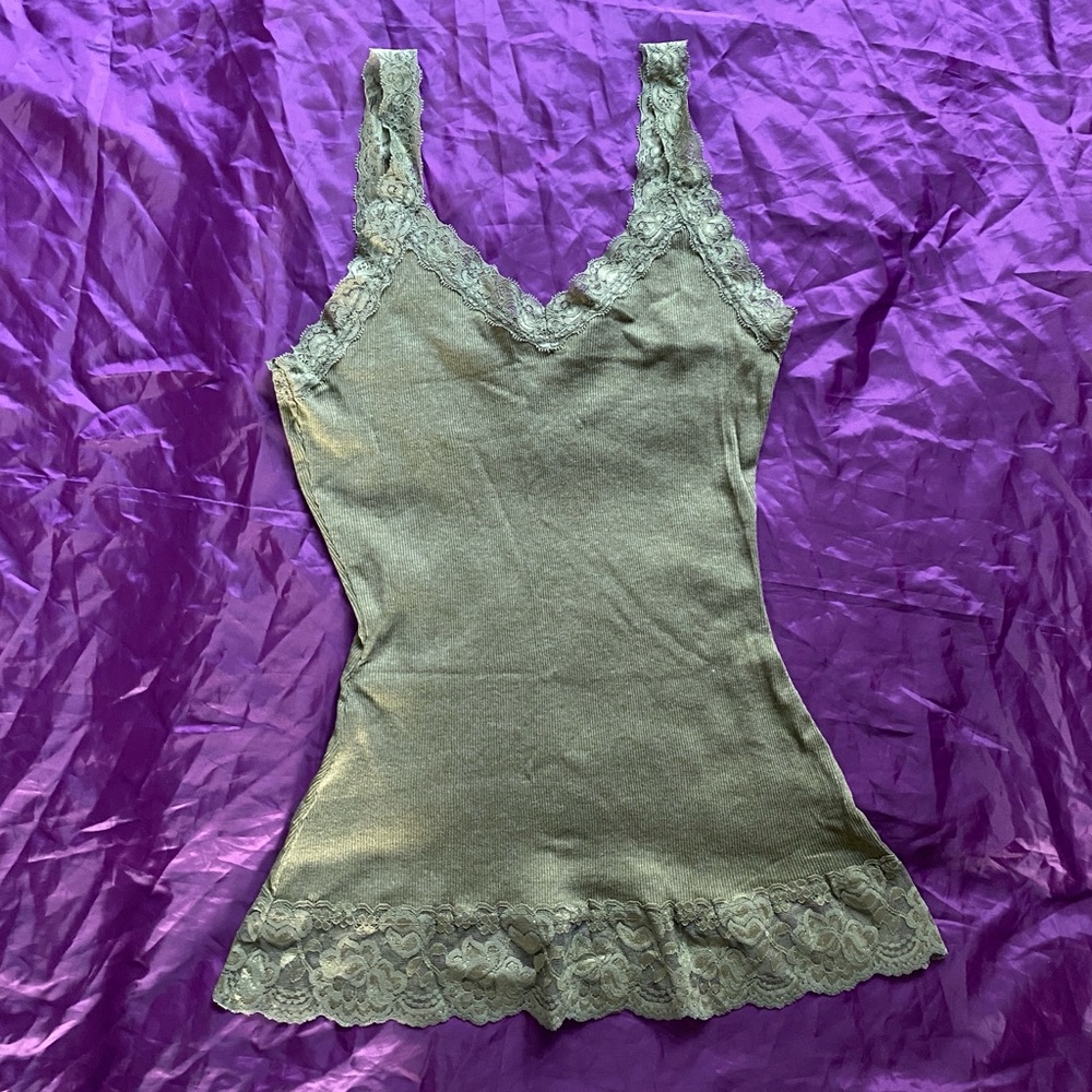Maurices Olive Lace Camisole